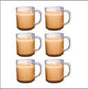 Yera 120ml Glass Tea Cup with Exquisite Design, Perfect for Regular Use and Serving Hot Tea - Glass Cup with Design, Set of 6 5
