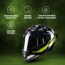 TVS Racing Titan Series Full Face Helmet for Men | Premium Bike Helmets with ABS Shell, UV Paint | Quick Release System | Aerodynamic Design | DOT & ISI Certified 4