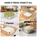 Nestasia Small Stainless Steel Paneer Maker (450 ml) - Square Paneer Maker Mould Press with Lid | Rust Resistant Medium Paneer Strainer - Perfect for Fresh Paneer, Tofu & Sprouts 4