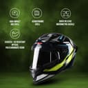 TVS Racing Titan Series Full Face Helmet for Men | Premium Bike Helmets with ABS Shell, UV Paint | Quick Release System | Aerodynamic Design | DOT & ISI Certified 3