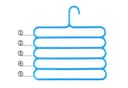 Pindia 1Pc 'S' Shape Plastic 5 Layer Pant Hanger, Cupboard Organiser Space Saving Hanger-Random Color 4