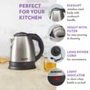 Borosil 1.5 L 1350W Stainless Steel Electric Kettle, Classic Design 5