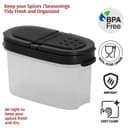 Signoraware Sprinkles N Spice Small Container with Lid (120mlx4 | Set of 4 | Black) 4