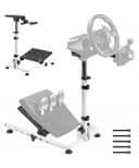 Hoss® Adjustable & Foldable Steering Wheel Stand with Gear Shifter Mount – Compatible with Logitech G29, G923,Thrustmaster and Fanatec – Sturdy Steel Frame with & Anti-Slip Feet - Only Stand 1