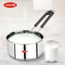 AADHIK Stainless Steel Sauce Pan, Tea Pan, Milk Pan Heavy Guage 1.5 Litre (Induction and Gas Stove Friendly), Silver 3