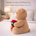 Storio 40 CM Rose Bouquet Plush Bear Doll | Trendy Super Lovely Teddy with Roses | Romantic Gift for Couples | Valentine Gift, Anniversary & Birthday Present | Soft Plush Toy 3