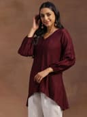Libas Women's Woven Design A-line Kurtis 2