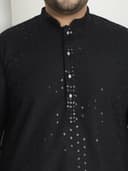 SOJANYA Plus(Since 1958) Men's Cotton Relaxed Fit Straight Radiant Elegance Sequinned Kurta for Navratri, Garba & Puja 5