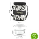 Borosil Nostalgia Borosilicate Glass Lunchbox with Bag | 3 pc Round Container Set (320 ml Each) | Microwave & Dishwasher Safe, Leakproof | Tiffin for Office, School, College | Transparent 2