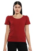 Q - RIOUS Casual Solid Womens Regular Top 1