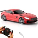 Lifelong Rechargeable Remote Control Car for Kids|2.4GHz, LED Headlights, Upto 120 min Non-Stop Play Time, 125ft Remote Range, Type-C Charging, Anti-Skid Tyres, BIS Certified (LLCRRC01) (Red) 1