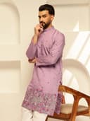 SOJANYA (Since 1958 Men’s Festive Cotton Silk Designer Kurta with Daman Embroidered Detailing | Perfect for Navratri, Diwali & Special Occasions 2