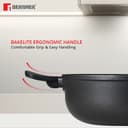 Bergner Senator Die-Cast Non-Stick Kadai With Glass Lid, 20cm, 2.5 Litres, , Black 4