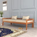 Solid Sheesham Wood Sofa 3 Seater Sofa Diwan Bed for Home Living Room Wooden Couch Diwan Sofa Sheet Without Small Pillow for Living Room and Office (Honey B, 3 Seater) 1