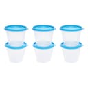 Cutting EDGE Nesterware 1000ml Round Stackable Container (Set of 6, Blue) 4