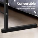 TECHNOVIBES Foldable Study Table/Bed Table/Foldable and Portable Wooden/Writing Desk for Office/Home/School (Wooden with Black Leg) 4
