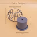 KYARI Victoria Metal Pots For Indoor Plants With Drainage Hole (Best Flower Pots & Planters For Home Decor, Living Room, Kitchen, Bedroom, Table Top, Office, Gifting, Grey) 3