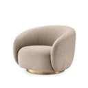 Kingsman Furnitures Brok Swivel Luxury Accent Arm Chair 360 Degree Rotatable Sofa for Home | Bedroom, Living & Drawing Room | Ultra Soft and Comfortable for Lounge (Avalon Sand, Non-Swivel) 4