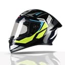 TVS Racing Titan Series Full Face Helmet for Men | Premium Bike Helmets with ABS Shell, UV Paint | Quick Release System | Aerodynamic Design | DOT & ISI Certified 1