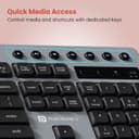 Portronics Key10 Combo Wireless Keyboard and Mouse Set with Wrist Rest, Multimedia Hotkeys, USB Receiver, Adjustable DPI, AI Assistance, Long Key Life & Click Life for PC & Laptop (Grey) 4