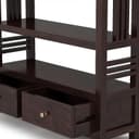 Solid Sheesham Wood Console Table for Living Room | Entryway Hallway Sofa & Fish Tank Table with 2 Drawers & Shelf Storage | Rosewood Walnut Finish 5