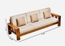 Home furniture Wooden Sofa Set for Living Room and Office 3 Three Seater Walnut Finish Natural Teak Finish (Winster, Rosewood (Natural Teak Finish) Handicraft- Handmade 1