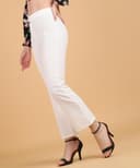 POPWINGS Self-Designed Solid Formal Trouser for Women | Office Wear Trouser for Women | Casual Stylish Trouser for Women | Straight Fit Trouser for Women 4