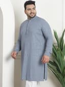 SOJANYA Plus(Since 1958) Men's Cotton Relaxed Fit Straight Radiant Elegance Sequinned Kurta for Navratri, Garba & Puja 3