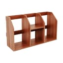Dime Store Book Shelf, Bookshelf for Office Desk, Wooden Book Shelf Home Decor, Space Saving Bookshelf (Wood Accent) 4