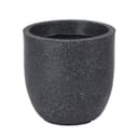BonKaso 8 Inch Jaguar Round Plant Pots | Highly Durable & Lightweight Polymer Planter for Indoor & Outdoor Use | Flower Pot (Gamla/Gamale) for Home, Office, Garden, Living Room & Balcony (Dark Grey) 1