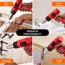 Amazon Basics 1700W Heat Gun | Dual Temperature & Airflow Control | ABS Body | Hot Air Gun for Paint Removal, Plastic Welding & Shrinking | 6 Months warranty | Red 4