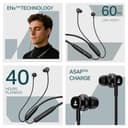 boAt Rockerz 113, 40 Hours Battery, Dual Pair, Fast Charge, ENx Technology, App Support, Magnetic Buds, Bluetooth Neckband, Wireless in Ear Earphones with Mic (Active Black) 3