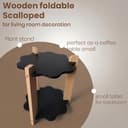 Modern Flower Side Table, Home Decor for Living Room, Bed Side Tables for Bed Room, stools for Home, Furniture for Home, 2-Tier Beige Shelves 5