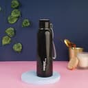 Nayasa Pristine 700ml Water Bottle | BPA-Free Plastic with Insulated Stainless Steel Inner | Leak-Proof Twist Cap | For Office, School, Gym, Travel, and Outdoor Use | Black 1