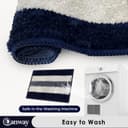 CANWAY® 1100 GSM Rectangular 3 Pieces|50 x 35 cm| Anti-Skid Microfiber Bathroom Door Mat, Water Absorbent Floor Mat|Blue 5