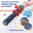 Microfiber Twist Mop with Long Handle | Super Absorbent Floor Cleaning Mop | Easy Twist Wringing Wet & Dry Cleaner for Tile, Marble, Granite & Wooden Floors | Home, Kitchen & Bathroom Cleaning 2
