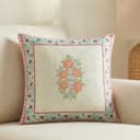 haus & kinder Decorative Cushion Cover 100% Cotton Digital Printed Rouge and Rose Cushion Covers for Living Room, Aesthetic Decor | Pack of 3, 16 Inch x 16 Inch 3