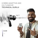 boAt Nirvana Ivy Pro, Dolby Atmos w/Head Tracking, 52dB Hybrid Adaptive ANC,Hi-Res LDAC, Titanium Dual Drivers, Bluetooth Earbuds, TWS Ear Buds Wireless Earphones w/mic (Crystal Black) 4