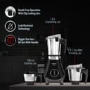 Havells Grace BLDC+ Mixer Grinder 800W|3 Jars|50% less perceptible Noise|45% Higher Grinding Power|Wider Mouth Jars with Clip Locking|Leak Resistant Jars|Lifetime Manufacturer Warranty on Motor(Black) 4