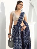 Libas Printed Cotton Saree for Women With Unstitched Blouse Piece | Daily & Casual Wear 2