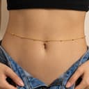VAMA FASHIONS 18K Gold Plated Anti Tarnish Waterproof Adjustable Waist Hip Body Belly Chain Belt Combo Beach Jewelry Saree Kamarbandh Chain for Women & Girls 2