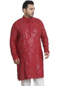 SOJANYA(Since 1958 Cotton Regular Fit Plus Size Ethnic Long Kurta for Navratri & Indian Festivals 1