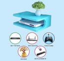 Dime Store Setup Box Stand/Set Top Box Stand Wall Mount for Home Wall Shelf for Holding Speakers WiFi Router Game Console Remote Streaming Device (Standard, Blue)(Engineered Wood) 4