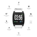 Watch Activity Tracker, Heart Rate Monitor, Smart Activity Tracker, Alert for Android and iPhone (White) 2