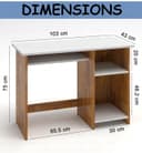 Callas Engineered Wood Computer Desk – Small Modern Writing Desk for Home Office, Bedroom, or Living Room – Sturdy & Simple Laptop Table (CB-ST-03-Brown) 2