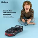Lifelong Rechargeable Remote Control Car for Kids|2.4GHz, LED Headlights, Up to 90 to 120 min Non-Stop Play Time, 125ft Remote Range, Type-C Charging, Anti-Skid Tyres, BIS Certified, USB Cable (Black) 5