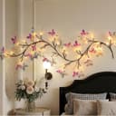 Flower LED String Lights for Wall Decor with Remote Control, USB Powered Flexible Fairy Lights for Bedroom, Living Room, Wedding, Festival and Home Decoration, Butterfly Blossom_Butterfly Blossom 1