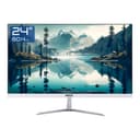 GEONIX 24 Inch IPS Computer Monitor Full HD 1920x 1080 Monitor, 3000:1 Contrast Ratio Frameless Display, 75Hz Refresh Rate, HDMI and VGA, 16.7 Million Colors PC Screen, 3 Years Warranty (White) 1