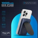 URBN 10000Mah Sleek Magsafe Power Bank With Kickstand | 15W Fast Wireless & 20W Wired Charging | Strong Magnetic Hold | Dual Input Lightning Triple Output|Pass-Through Charging (Blue) USB Type-C Input 2