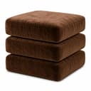 Namdev Art's Velvet Sofa Cushion 21x22x5 Inch | High Density 32 Foam Seat Cushion | Soft & Comfortable Sofa Gaddi with Zip Cover | Multipurpose Cushion for Sofa Chair (Brown) 1